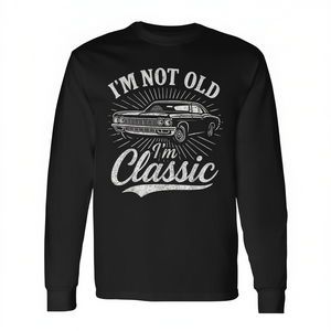 T-shirt à manches longues « I'm Not Old I'm Classic » pour papa, cadeau pour la fête des pères - Product Image 2