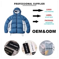 Veste matelassée en toile noire personnalisée pour hommes col montant fermeture à glissière manteau d'hiver décontracté pour l'automne avec devant enduit