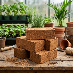 Eco2go Vietnam Low EC Coco Peat <b>Block</b>-100% Natural Coconut <b>Coir</b> Biodegradable <b>Block</b> with pH 5.5-6.0 & 15-20% Moisture - Product Image 1