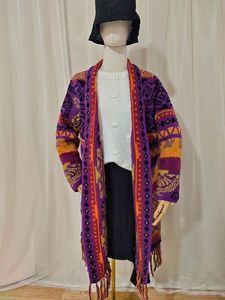 <span class=keywords><strong>Cárdigan</strong></span> de <span class=keywords><strong>Mujer</strong></span> Estilo Étnico Retro Otoño-Invierno <span class=keywords><strong>H</strong></span>-102, Nuevo Diseño Europeo Americano, Tejido Jacquard Holgado de Lana - Product Image 3