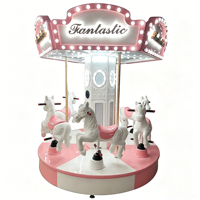 Mini carrousel à chevaux pleine grandeur pour parc d'attractions, manège pour enfants, machine de jeu à monnayeur pour intérieur