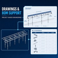 Options de pieux vissés en béton sur mesure ou de poteaux à entraînement direct pour la structure de fondation de montage solaire au sol, adaptées aux conditions du projet