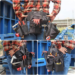 Túi đựng dụng cụ thợ mộc, thợ xây, thợ sử<span class=keywords><strong>a</strong></span> chữ<span class=keywords><strong>a</strong></span>, thợ điện có dây đeo vai, hỗ trợ tùy chỉnh OEM/ODM - Product Image 6