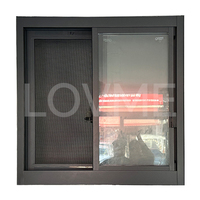 Ventana corredera de tamaño personalizado de aluminio a prueba de huracanes de grado personalizado de doble acristalamiento de alta calidad