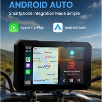Aoocci C3 Pro 5 İnç Dayanıklı IPS Motosiklet Android Auto Monitörü CNC Metal Braket IP67 Honda Motosikletler İçin Kablosuz GPS Ekran