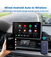 Adaptateur Android Auto sans fil 5,8 GHz en fibre de carbone avec logo OEM personnalisé, convertisseur de dongle de voiture filaire vers sans fil Plug & Play