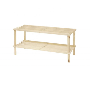 Meilleure Vente : Organisateur de Chaussures Convertible Traditionnel en Bois de <span class=keywords><strong>Sapin</strong></span> Naturel à 2 Niveaux pour Salon et Salle à Manger - Product Image 3
