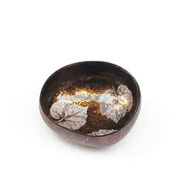Painted Leaf Coconut Shell Bowl Eingangs bereich im vietnam ischen Stil Schlüssel ablage Tablett Home Decoration und Aufbewahrung schalen