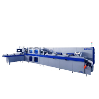 Machine de découpe et d'impression multicolore entièrement automatique pour papier autocollant 350mm 570mm, avec fonction de refendage, pour l'étiquetage commercial