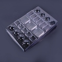 Barquettes en plastique personnalisées en PET PVC pour chocolats avec couvercle, insert en plastique pour barquettes à truffes et chocolats