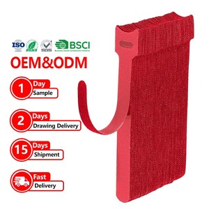 10 Piezas/Bolsas <span class=keywords><strong>de</strong></span> Lazos Rojos para Guirnaldas Navideñas, Correas Ajustables <span class=keywords><strong>de</strong></span> Nylon Reutilizables con Diseño <span class=keywords><strong>de</strong></span> Gancho y Bucle para Plantas y Decoración Festiva - Product Image 1
