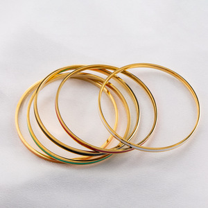 Bracelet tendance en acier inoxydable plaqué or 18 carats avec époxy coloré, bijoux pour femmes - Product Image 3