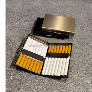 XB étui à <span class=keywords><strong>cigarettes</strong></span> de couleur noire pour hommes Portable pour boîte à <span class=keywords><strong>cigarettes</strong></span> mince épaisse étui de protection en métal - Product Image 5