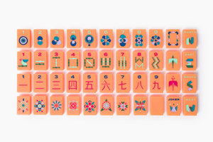 Juego de Mahjong de Lujo Moderno Americano Admiral Barney, Fichas Acrílicas Naranja, Color Personalizado, 160 Piezas, Plegable, Portátil, Pintado a Mano, Regalo - Product Image 2