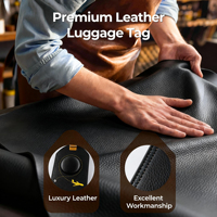 Nouvelle étiquette de bagage en cuir MiTag Duo avec positionnement GPS, suivi à distance anti-perte, suivi en temps réel, étanche IP65, compatible Android et iOS