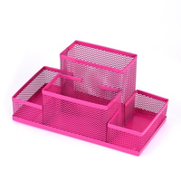Organisateur de bureau bureau maille stylo porte-crayon avec 4 compartiments bureau maison école salle de classe accessoires Cool fournitures