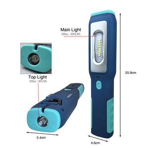 Lámpara de Trabajo Magnética Recargable de Fábrica Ningbo para Reparación de Automóviles, Linterna LED con Ganchos, Lámpara Mecánica SMD Portátil - Product Image 3