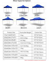 Nouveau Style Tonnelles Pliantes d'Extérieur 2x2 2x3 3x3 3x4 3x4.5 3x6, Prix Usine Haute Qualité