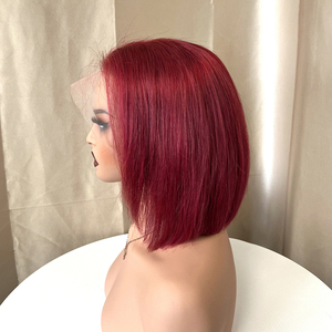 Perruque Lace Front Courte Bob Colorée avec Mèches, <span class=keywords><strong>Cheveux</strong></span> Remy Double Drawn, <span class=keywords><strong>Frange</strong></span> Latérale, pour Femme, Usage Quotidien - Product Image 5
