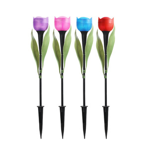 Hejia ไฟดอกทิวลิปพลังงานแสงอาทิตย์ไฟ LED ติดพื้นกลางแจ้งไฟตกแต่งสนามหญ้าแบบสุ่มสีรุ่น028 - Product Image 3