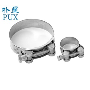 Abrazadera de manguera de potencia galvanizada 2024 <span class=keywords><strong>PUX</strong></span> W1/W2/W4/abrazadera de manguera de servicio pesado de aro de garganta fuerte - Product Image 1