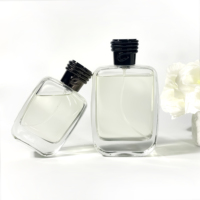 Flacons pulvérisateurs carrés en verre pour échantillons de parfum, emballage d'épices, atomiseur, flacon de parfum en verre 50 ml