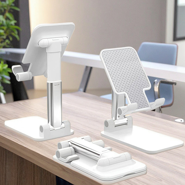 Adjustable Cell Phone & Tablet Stand Holder Universally Compatible with iPhone & Other Brands Secure Durable for Desk Use