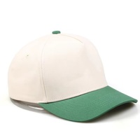 Logotipo personalizado 5 Panel estructura algodón deportes al aire libre dos tonos sombreros gorra de béisbol Gorras para hombres 3D bordado en relieve Logo sombreros