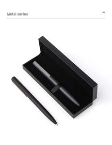 Bolígrafo Clásico de Metal en Negro Mate y Gris Mate, con Logotipo Personalizado, para Uso Empresarial, Diseño Novedoso, Ancho de Escritura de 1.0 mm - Product Image 2