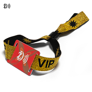 Sự kiện vải dùng một lần ban nhạc cổ tay RFID mifare siêu nhẹ C 13.56MHz <span class=keywords><strong>NFC</strong></span> vé một thời gian dây đeo cổ tay dệt tổ chức sự kiện Vòng đeo tay - Product Image 4