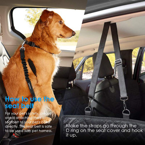 Housse de voiture pour chien lavable avec fenêtre en maille, imperméable, pour siège arrière avec poches de rangement - Product Image 4