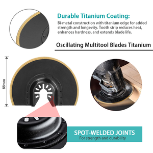 5 pièces/ensemble coupe rapide, coupe affleurante et grattoir rigide lames multi-outils oscillantes pour bois avec clous, bois - Product Image 4