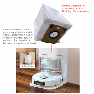 Sacs à poussière pour aspirateur, pièces détachées, sacs filtrants non tissés pour <span class=keywords><strong>Dreame</strong></span> L10 <span class=keywords><strong>plus</strong></span> / <span class=keywords><strong>Z10</strong></span> pro / L10s Ultra / L10 Ultra - Product Image 3