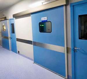 Porta per Sala Operatoria Ospedaliera, Pannello Modulare per Camera Bianca, Pannello <span class=keywords><strong>Sandwich</strong></span> in Acciaio Zincato, Isolamento Termico Medico - Product Image 4