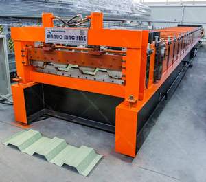 Farbige Wellblech-Dachplatten- und Bodenplatten-Rollformmaschine mit Motor und PLC-Automatiksteuerung - Product Image 5