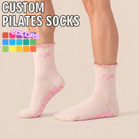 Chaussettes de yoga antidérapantes BiLu Wholesale pour femmes, chaussettes de pilates pour studio de fitness