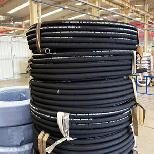 Fil d'acier de tuyau de tuyau en caoutchouc hydraulique tressé de nettoyeur haute pression en noir personnalisé 5000 Psi R1/R2/4SP/SH/3SP/6SP réutilisable - Product Image 5