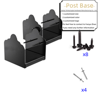 Base de poteau personnalisée Support d'ancrage de poteau réglable Base de poteau réglable 4x4 5x5 6x6 pouces