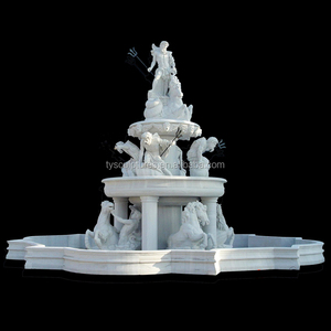 Grande fontaine en marbre avec statues mythologiques, fontaine d'eau en pierre pour jardin extérieur, pour villa - Product Image 6