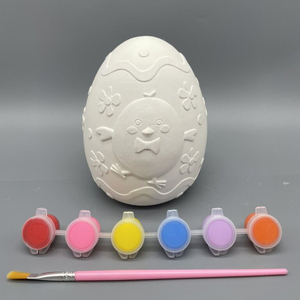 儿童DIY 3D复活节石膏绘画套装趣味复活节彩蛋兔子装饰品绘画玩具 - Product Image 2