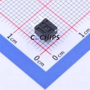 TS4555B3J Tactile Switch Through hole Component (THT) Switch Single Pole Single Throw Round Button 2.5N Right Angle Insert - Product Image 2