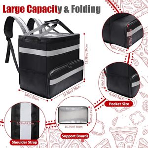 Free Sample Waterproof Motorcycle Thermal Food Pizza <b>Delivery</b> Cooler <b>Bag</b> <b>Bike</b> Insulated Food <b>Delivery</b> Backpack - Product Image 3