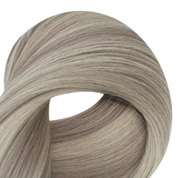 Extensions de cheveux humains vierges russes de qualité supérieure, cuticules alignées, lisses comme des baguettes, double épaisseur, tissage Genius Weft