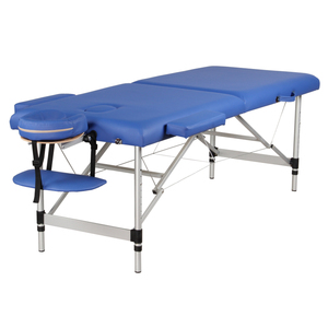 Table de massage pliable à 2 sections avec tabouret, lit de spa portable Nuru, table de massage avec pieds en aluminium, vente chaude - Product Image 3