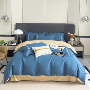 高品质纯棉床单，水洗，平纹染色，非一次性，4件套，四季通用，单人床，双人床，学生用 - Product Image 3