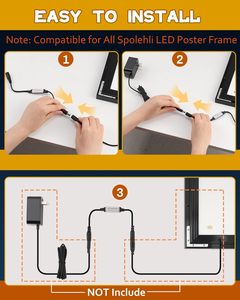 Backlit Movie LED <b>Poster</b> <b>Frame</b> Adjustable Brightness Lightbox Display Advertising Light Box Sign for Home Theater Wall Art - Product Image 6
