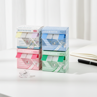 Notes autocollantes transparentes nacrées avec design dégradé coloré, autocollants mémo arc-en-ciel amusants pour le bureau et l'usage quotidien