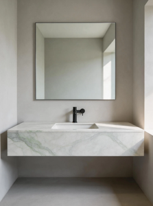 Losas de Mármol Blanco Brandy de Lujo, Baldosas de Mármol Natural con Vetas Verdes Seafoam para Encimeras de Cocina y Muebles de Baño - Product Image 4