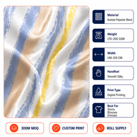 Tissu satiné en polyester imprimé en gros, matière satinée en acétate, textile imprimé sur mesure pour doublure