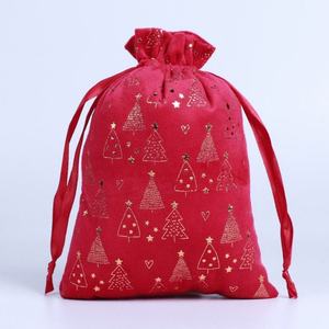 Bolsas con Cordón y Estampado de Muñeco de Nieve, Juego de Regalo para Fiesta de Navidad, Bolsitas Navideñas de Poliéster - Product Image 4
